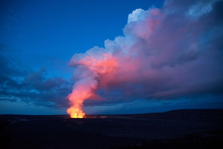 Halema'uma'u at Dawn - from the Summit of Kilauea